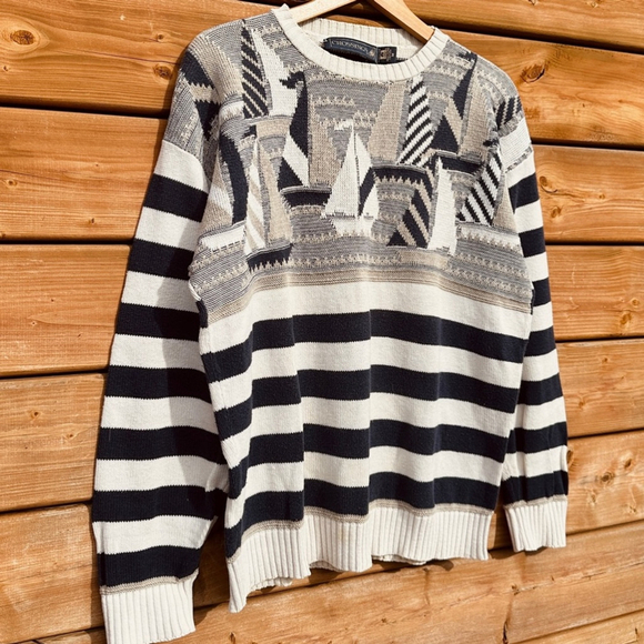 Vintage Crossings Cotton Crewneck Sweater - nautical theme - Size M - Picture 2 of 7